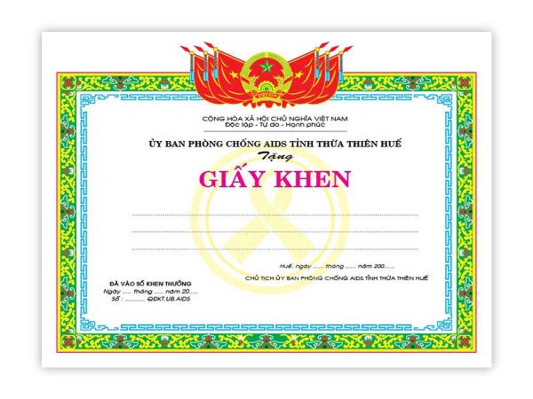 In phôi giấy khen, chứng nhận tại Hà Nội