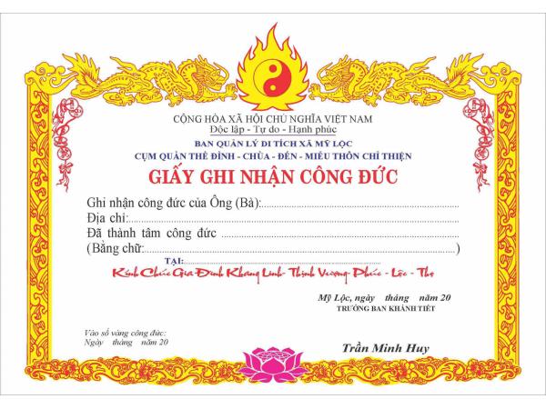 In phiếu công đức giá rẻ