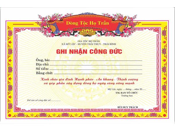 In phiếu công đức giá rẻ