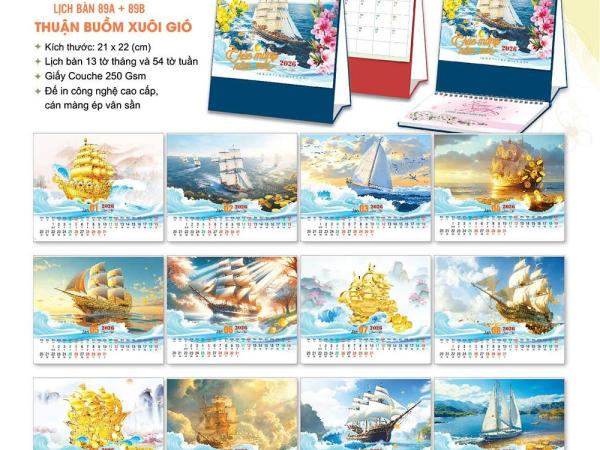 In lịch Tết, lịch treo tường, lịch để bàn