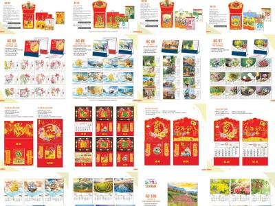 In lịch Tết, lịch treo tường, lịch để bàn