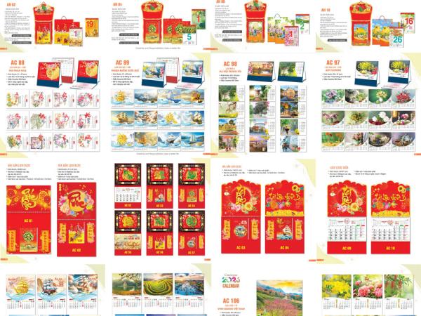 In lịch Tết, lịch treo tường, lịch để bàn