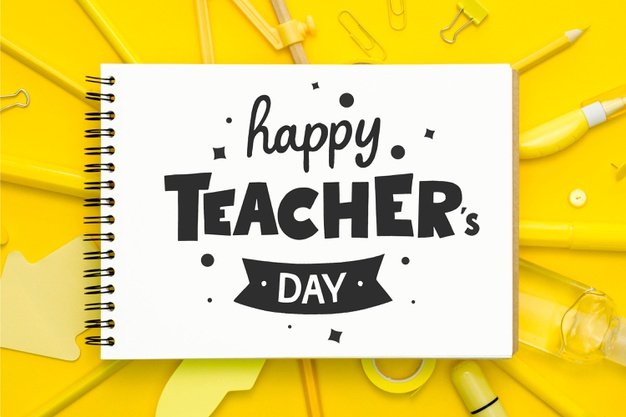 happy teachers day lettering style