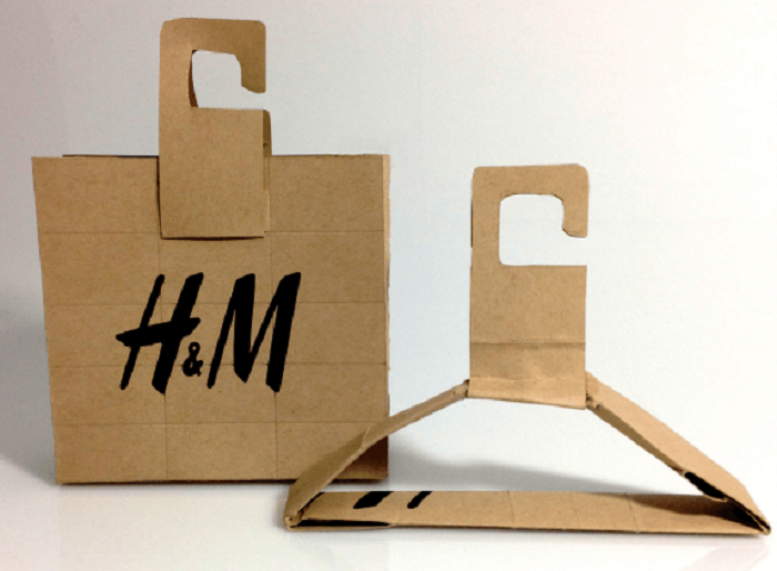 Túi giấy H&M tái sử dụng làm móc treo