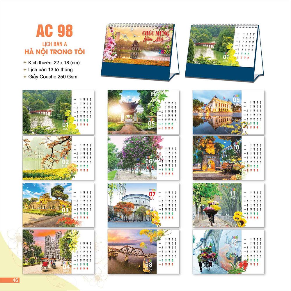 In lịch để bàn 1