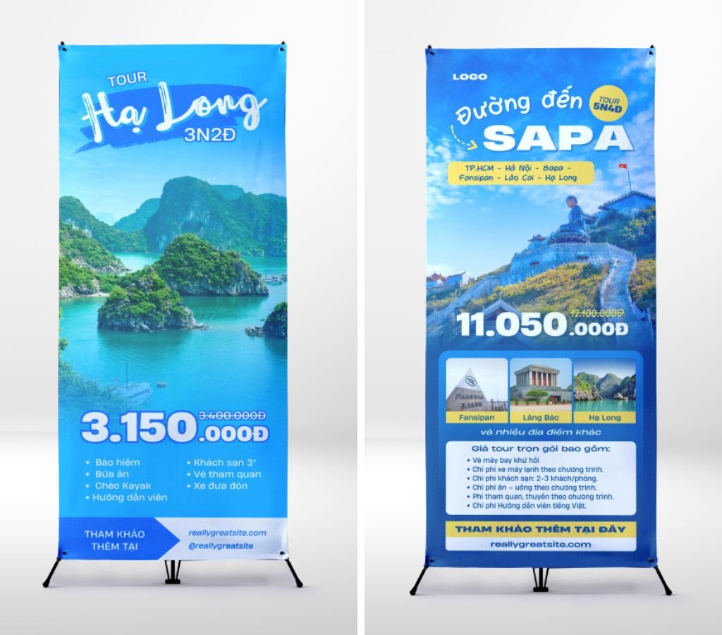 Standee du lịch bắt mắt mang lại giá trị truyền thông vượt trội, hỗ trợ tăng doanh thu