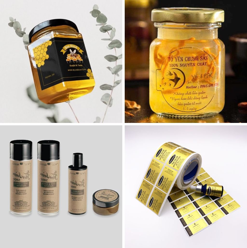 Các loại decal dùng để in tem nhãn trên chai lọ