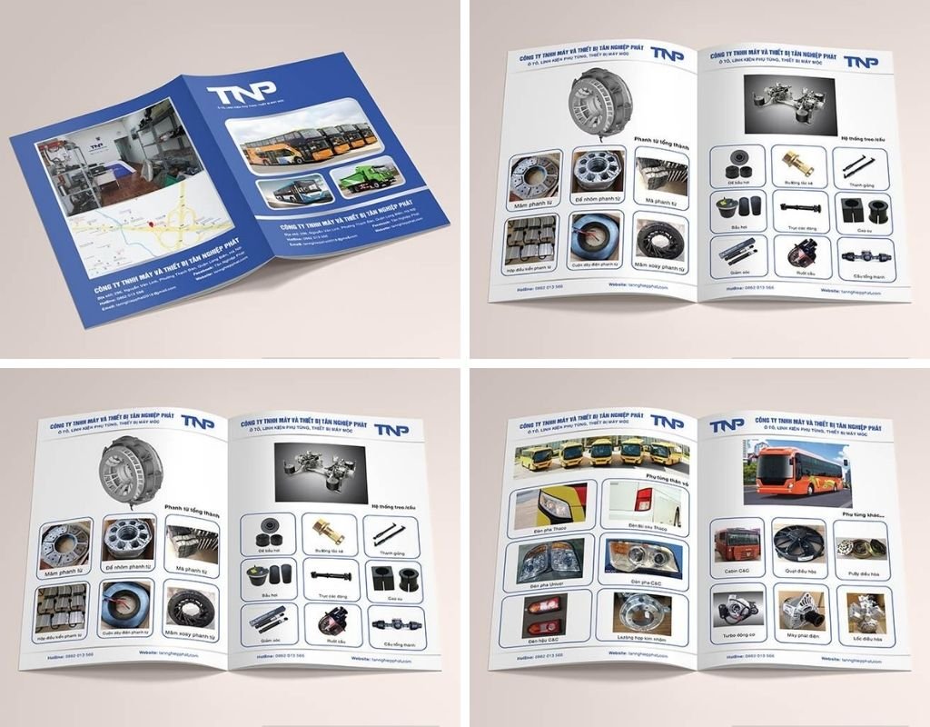 Mẫu catalogue sản phẩm của một công ty máy và thiết bị
