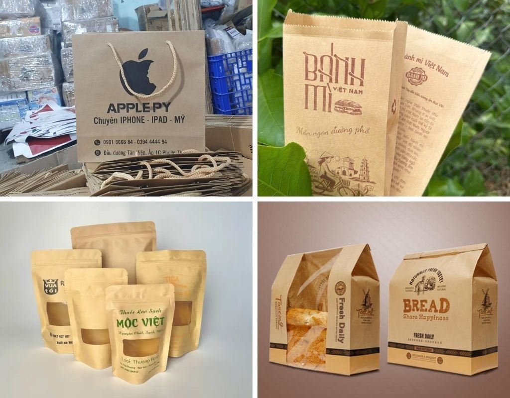 4 kiểu dáng túi giấy kraft