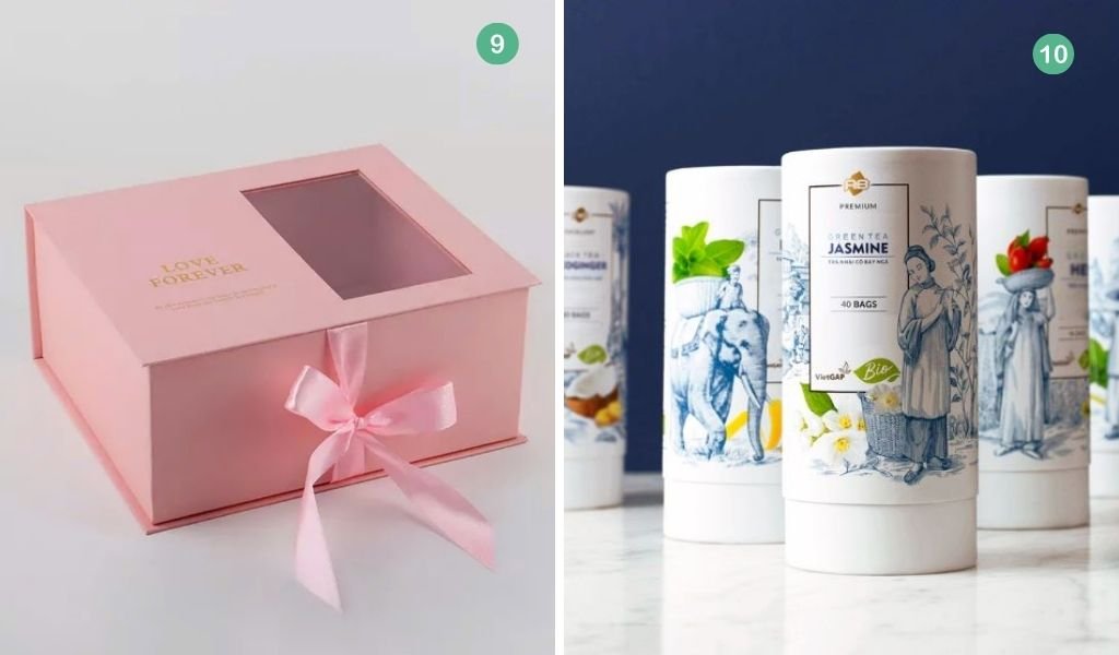 Các kiểu dáng hộp cứng (kiểu 9, 10)