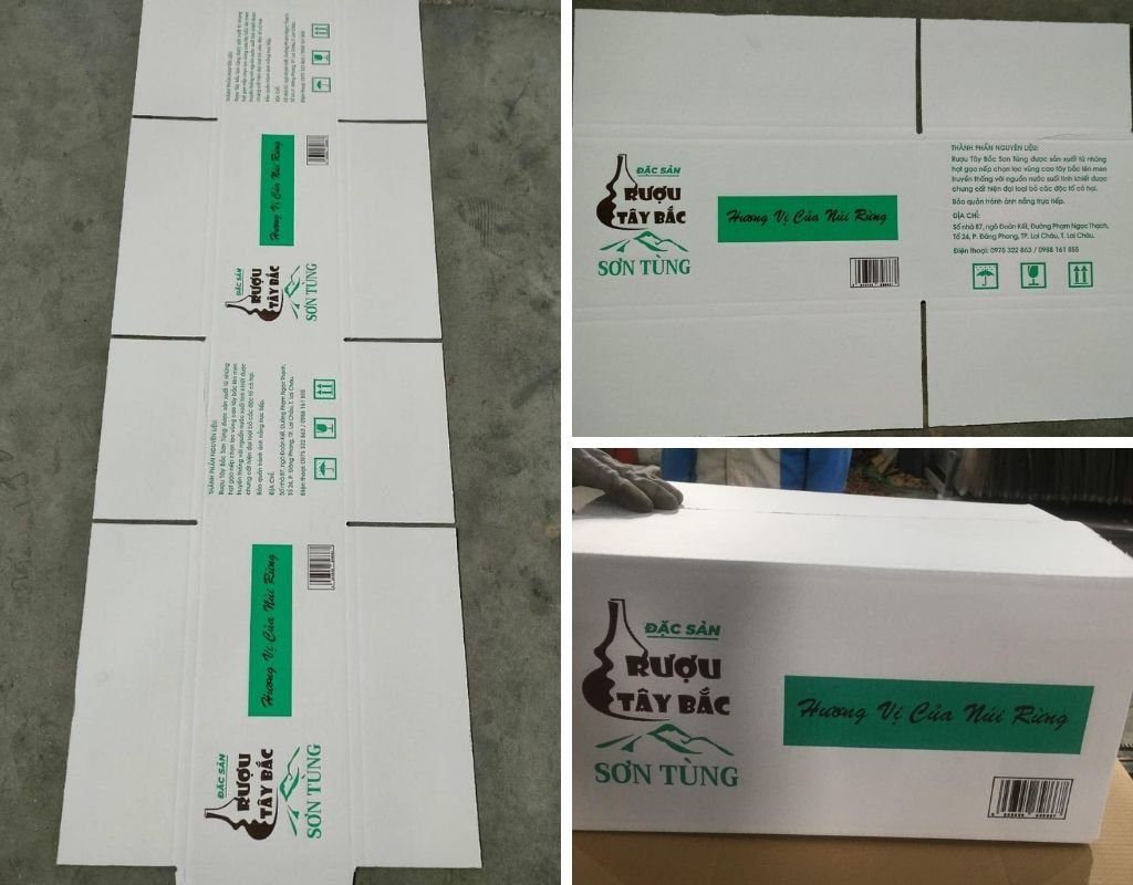 Quy trình từ in bản bế -> gấp thành hộp