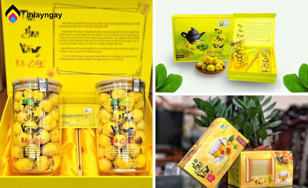 Hộp trà hoa vàng