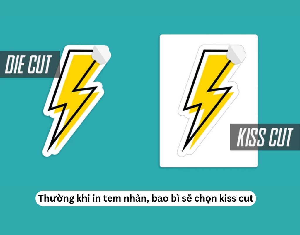 Phân biệt die-cut với kiss-cut