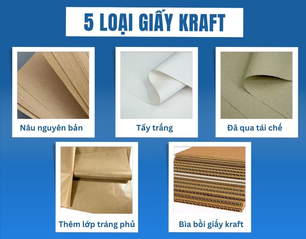 5 loại giấy kraft phổ biến