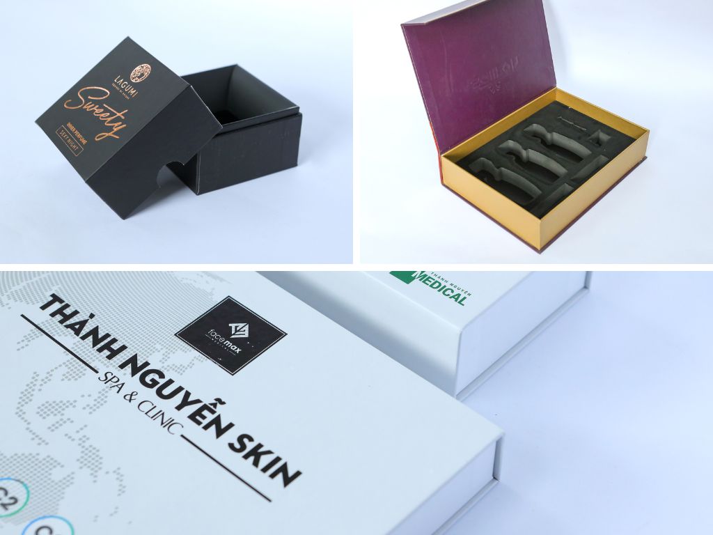 Thiết kế của hộp đựng mỹ phẩm rất đa dạng