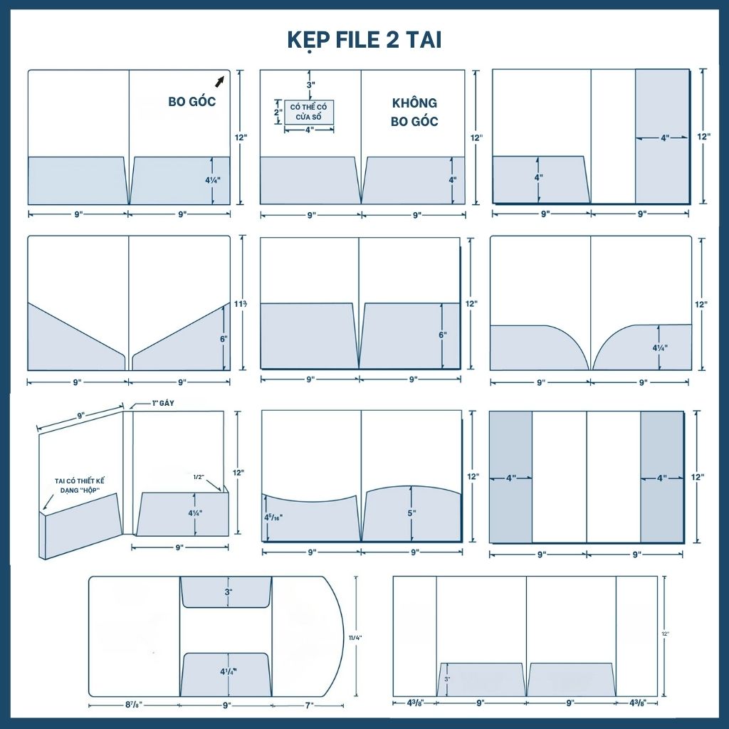 Các kiểu kẹp file 2 tai