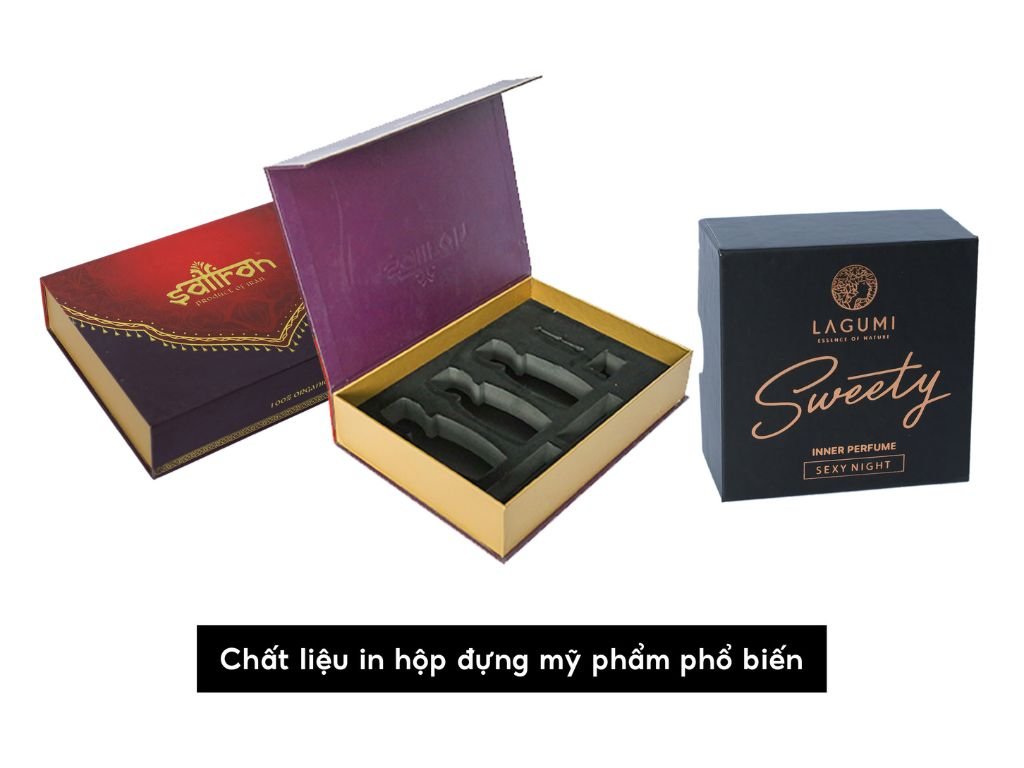 Chất liệu in hộp đựng mỹ phẩm phổ biến