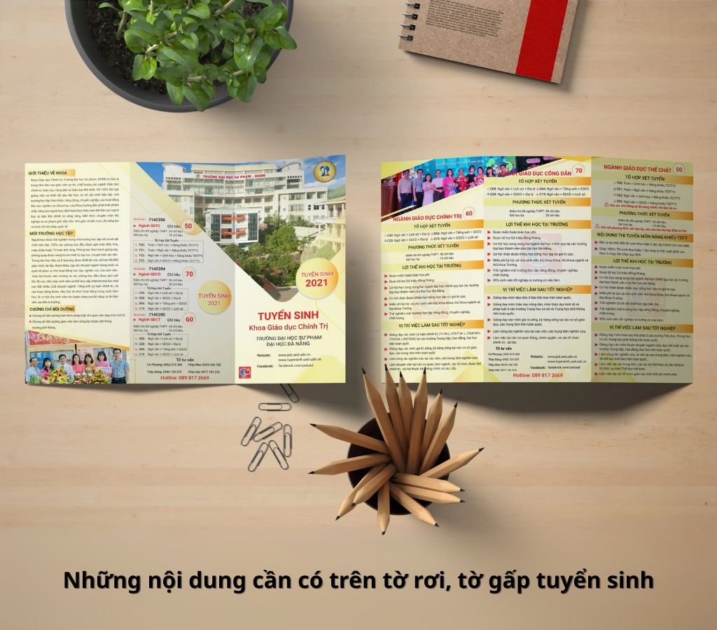 Những nội dung cần có trên tờ rơi, tờ gấp tuyển sinh